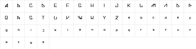 kylie baker Bold  glyph index