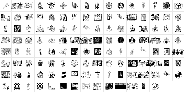 Madhubania Regular  glyph index