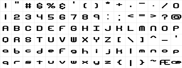 Hyperion Sunset (BRK) Regular  glyph index