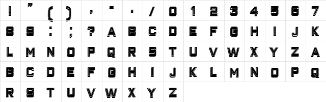 Closeness Outline Filled Regular  glyph index