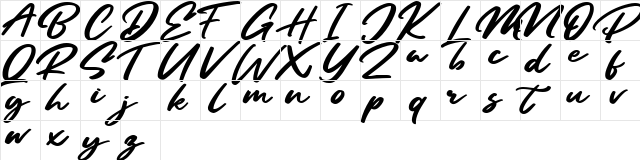 Sandiego Regular  glyph index