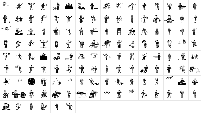 RareClothes Regular  glyph index