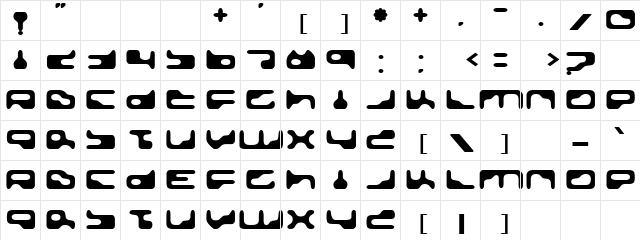 Golden Girdle Normal  glyph index