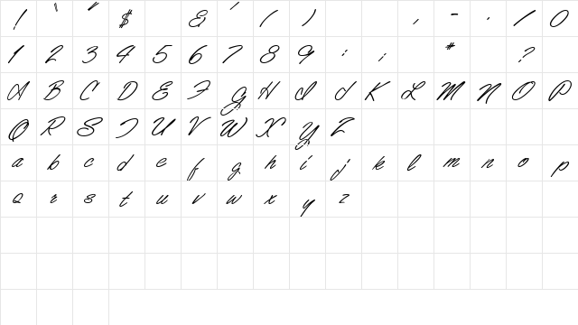 1 Pencil Stroke DNA Regular  glyph index