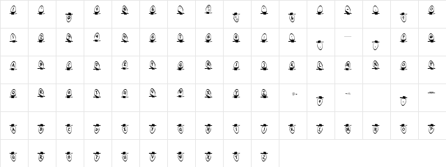 Hanging Lights Regular  glyph index