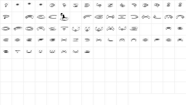 alienation Outline  glyph index