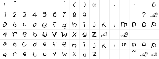 Country Ham Regular  glyph index