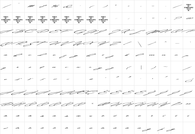 Olean Regular  glyph index