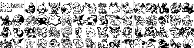 Pokemon pixels 2 Regular  glyph index
