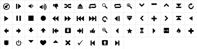Guifx v2 Transports Regular  glyph index