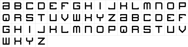 blogs Regular  glyph index