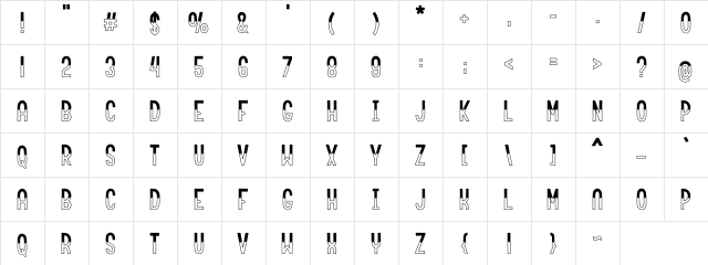 Roundabout Fill Regular  glyph index