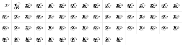 New Regular  glyph index