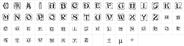 Konanur Capitals Regular  glyph index