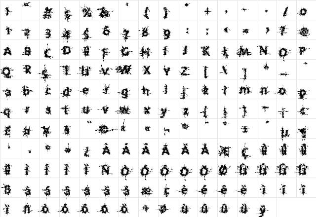 JesusLovesYourBrother Regular  glyph index