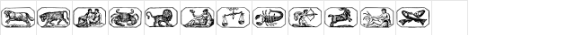 Zodiac00 Regular  glyph index