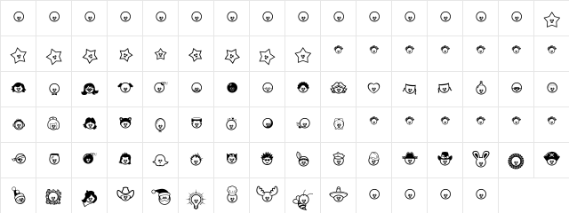 Glee Club Regular  glyph index