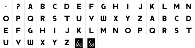 DODGE DODGE  glyph index