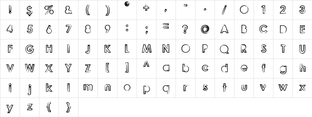 Goonberry Light Goonberry Light  glyph index
