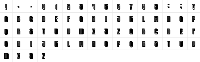 Murmansk Filled Regular  glyph index