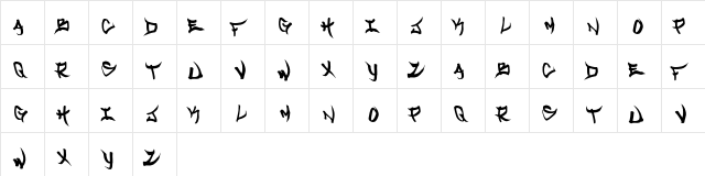 Welcome to Texas Regular  glyph index