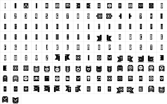 Circusant Regular  glyph index
