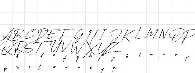 Signatour Regular  glyph index