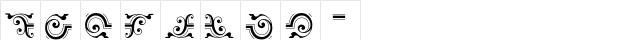 Fleuron Four  glyph index