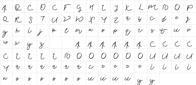 Go Come Demo Regular  glyph index
