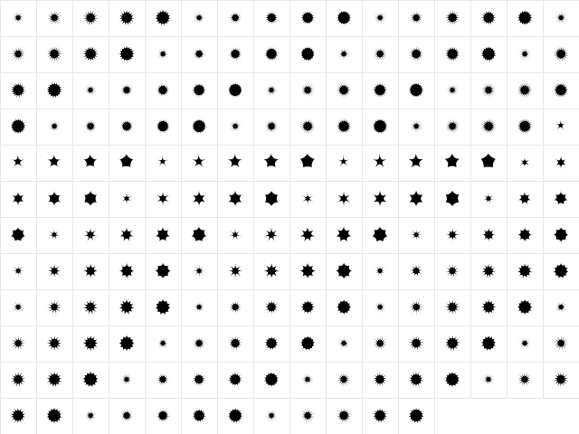 Kinkimono2 Regular  glyph index