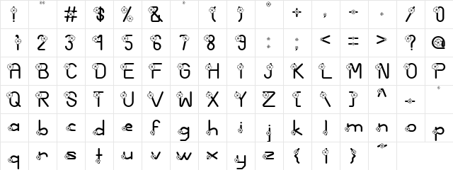 AC3-Wildflower Regular  glyph index