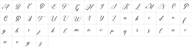 Abundant Script DEMO Regular  glyph index