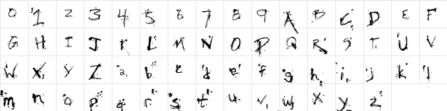 Fh_Obscene Regular  glyph index