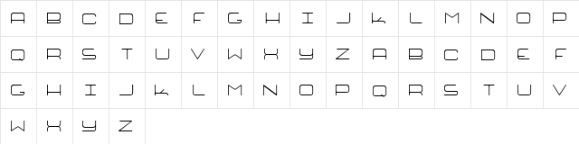 ECROBIAL Regular  glyph index