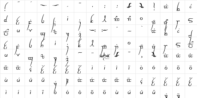 Elvish Ring NFI Regular  glyph index