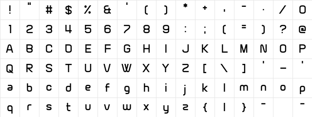 Brain Wants Regular  glyph index