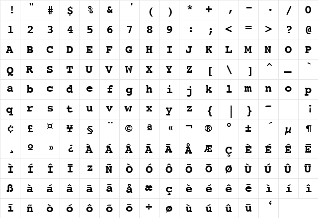 HI Kakuhihewa Bold  glyph index