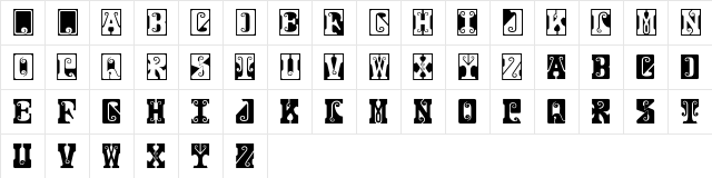 Gosford Regular  glyph index