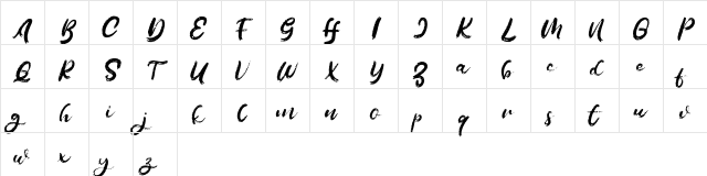 Melage FREE Regular  glyph index