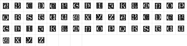 EileenCaps Regular  glyph index