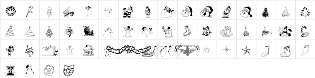 wmchristmas1 Regular  glyph index