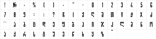 GremiMtavr Regular  glyph index