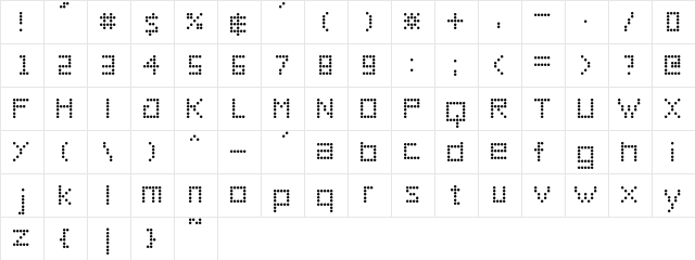 whatever bold Regular  glyph index