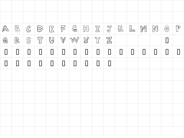 Dumpster Diver Regular  glyph index
