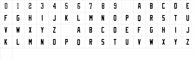 NBA Bucks Regular  glyph index