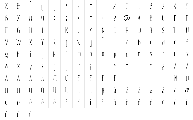 Fluid light  glyph index