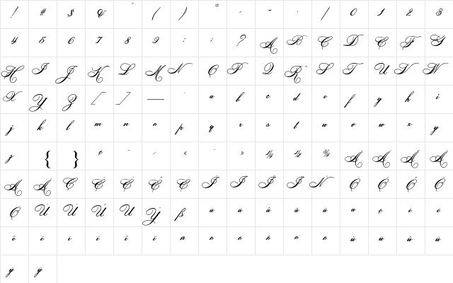 Helinda Rook AT Regular  glyph index