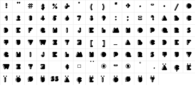 Mindy Highlight  glyph index