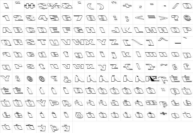 FZ BASIC 9 HOLLOW LEFTY Normal  glyph index