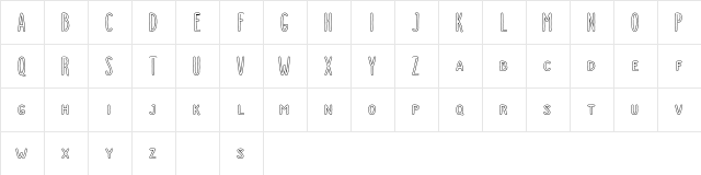 Dutchy Free Outline Regular  glyph index